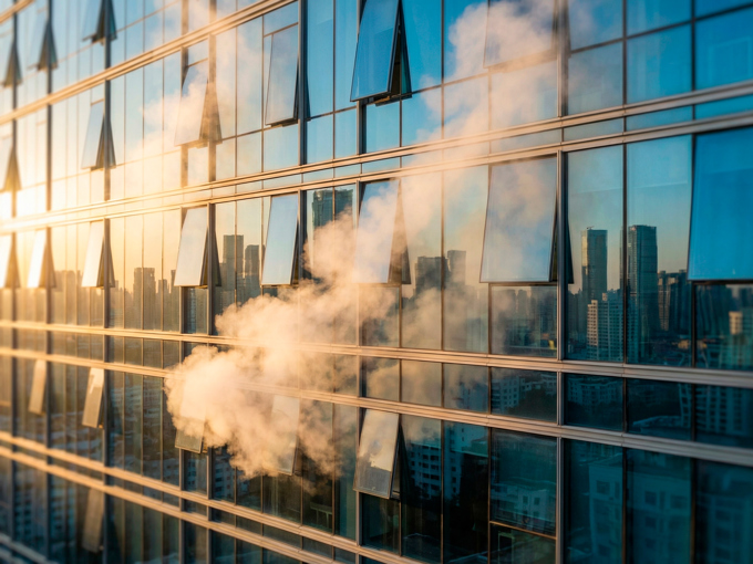 Facade Smoke Open Windows Web